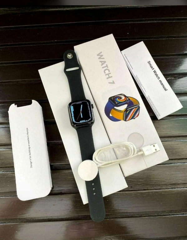 K17 Smart Watch (Apple Logo 🍎) - Silver, Free Size