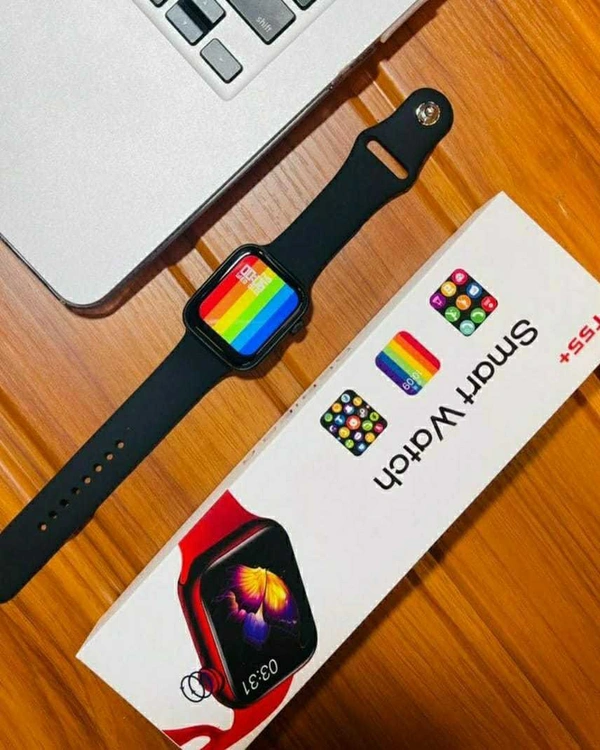 T55+ Smart Watch, Series 7 - Light Cream, Free Size