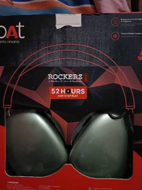 Boat Rockerz Wireless Headphone (China Pack) - Olive Green, Free Size