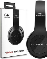 P47 Wireless Headphone (China Pack) - Grey, Free Size