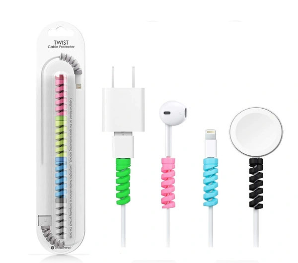 Wire Protector Cable (2 Pcs Set / 4 pcs Per Set) - Multicolored, Small Size
