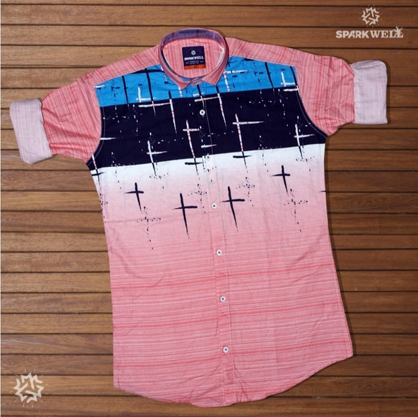 100% Cotton Shirts - Pink, M