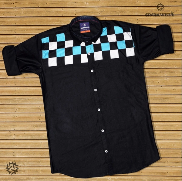 100% Cotton Shirts - Black, XL