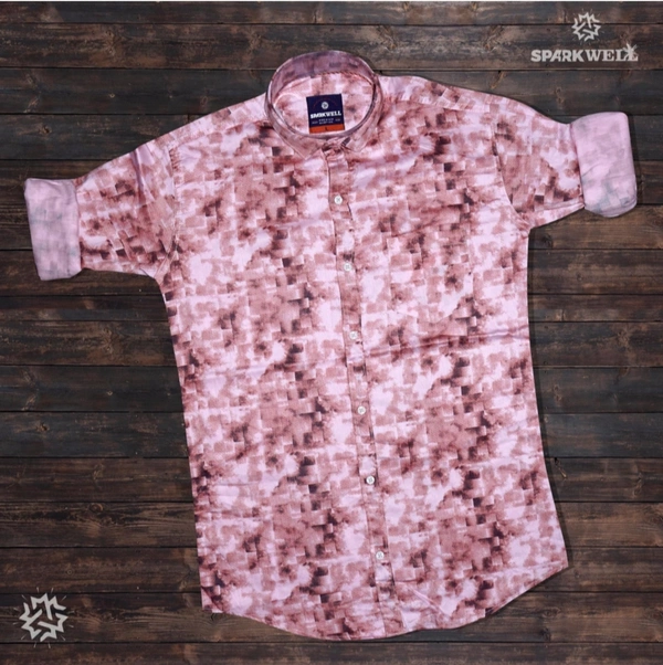100% Cotton Shirts - Baby Pink, M