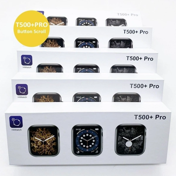 T500+ Pro Smart Watch - Black, Free Size