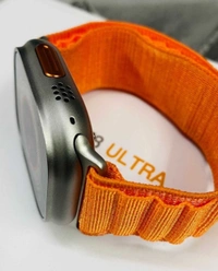 MT8 ULTRA, Series 8 With Logo (Orange Strap) - Free Size, Silver