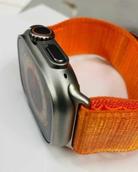 MT8 ULTRA, Series 8 With Logo (Orange Strap) - Free Size, Silver
