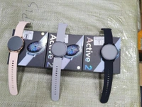 Samsung Active 2, Silver (Metal + Silicon Strap) - Black, Free Size