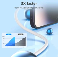 Type C To Lightning iPhone Charging Cable (1m - Pack Of 2) - Free Size, White