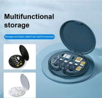 Multiple Adjustable Charging Cable Set - Black, Free Size
