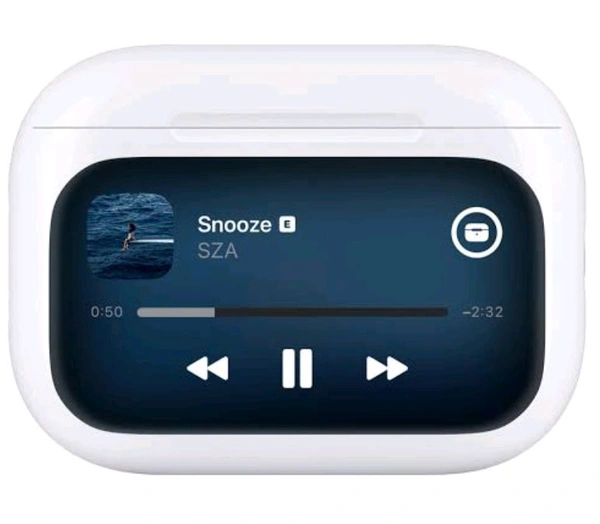 Airpods Pro ANC/ENC With Touch Display  - Free Size, White
