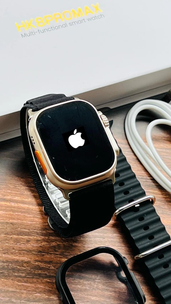 Hk8 pro max with logo 49mm now available 😍😍*.... *OG box with dual strap and color screen guard* 