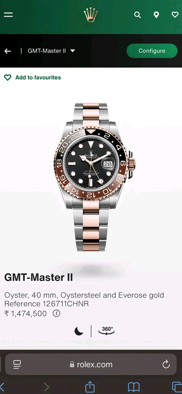Rolex GMT Master 2 Back  Mens Watch 