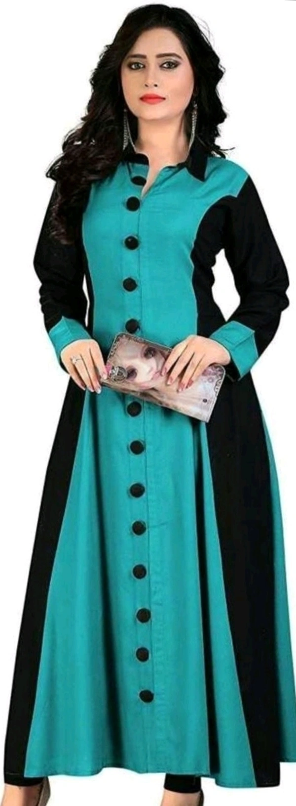 Women Solid Reyon Kurtis