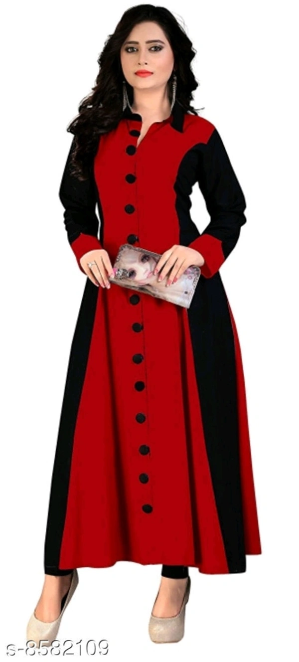 Women Solid Reyon Kurtis