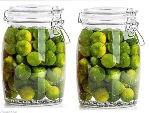 Clear glass Jar & Container 2 PC