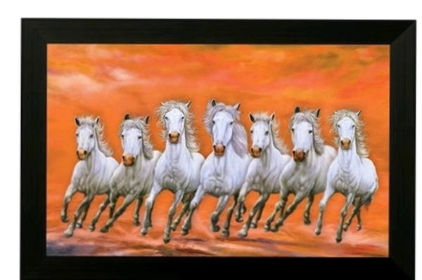 Saf Vastu 7 Running Horses Texture Photo