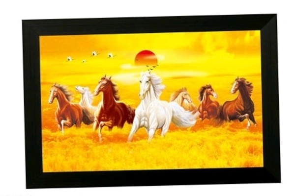 Saf Vastu 7 Running Horses Texture Photo