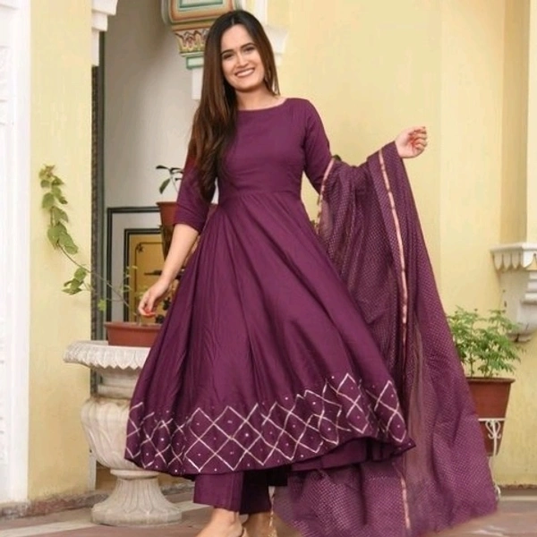 Flared Printed Dupatta Set