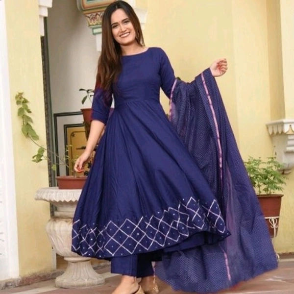 Flared Printed Dupatta Set