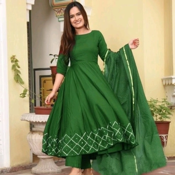 Flared Printed Dupatta Set