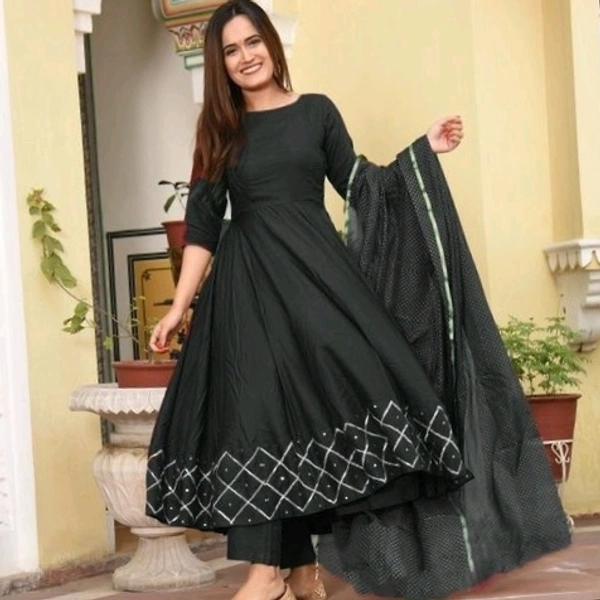 Flared Printed Dupatta Set