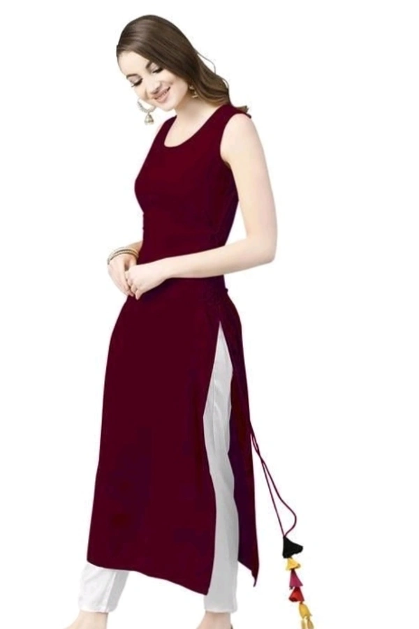 Solid Rayon Kurties