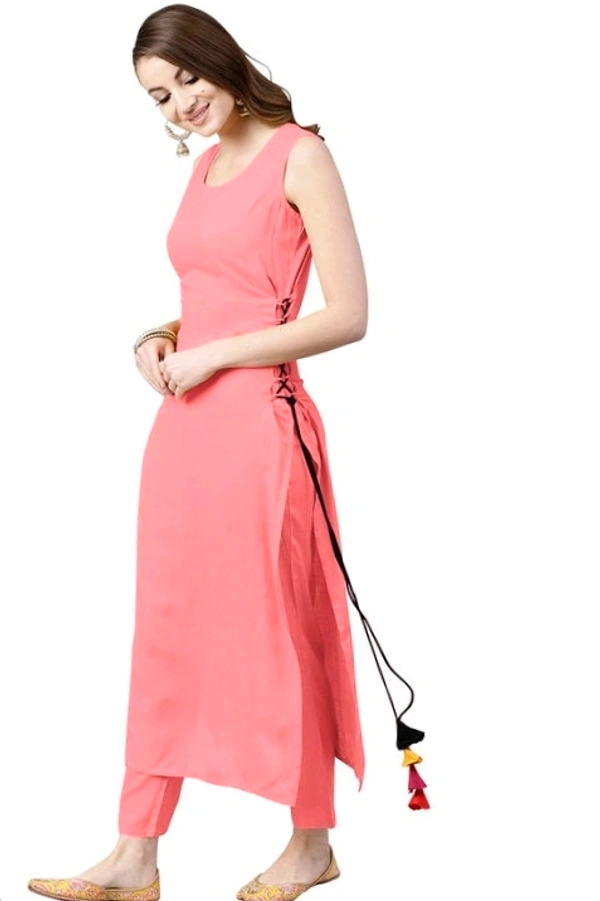 Solid Rayon Kurties