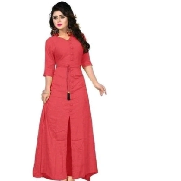 Front Slite Solid Kurti