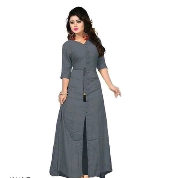 Front Slite Solid Kurti
