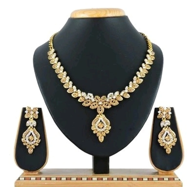 Gold Plated Stone Work Jewellery Set