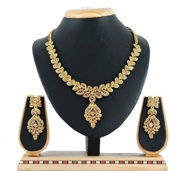 Gold Plated Stone Work Jewellery Set
