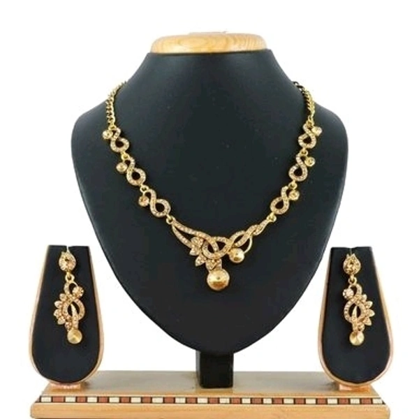 Gold Plated Stone Work Jewellery Set