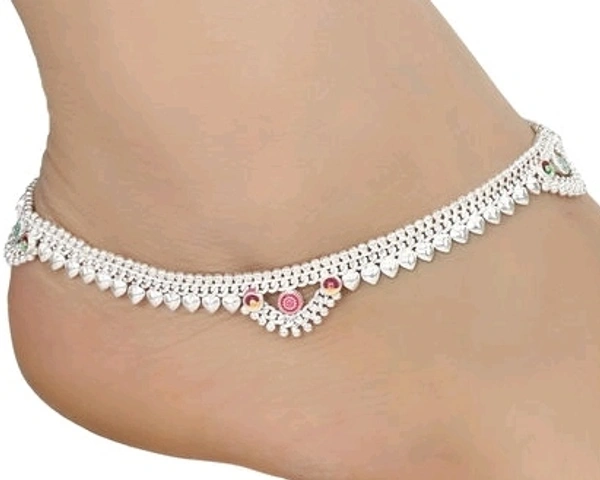Silver Plated White Metal Anklets