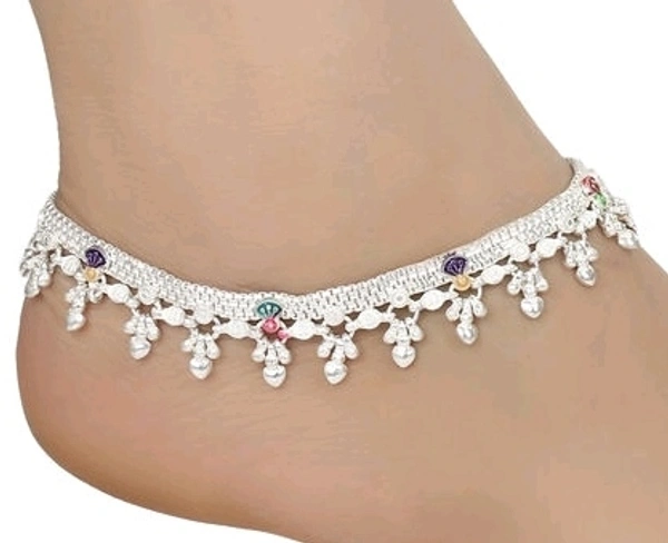Silver Plated White Metal Anklets