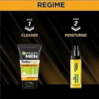 GARNIER MEN TURBO BRIGHI DOUBLE ACTION FACE  WASH 100GM