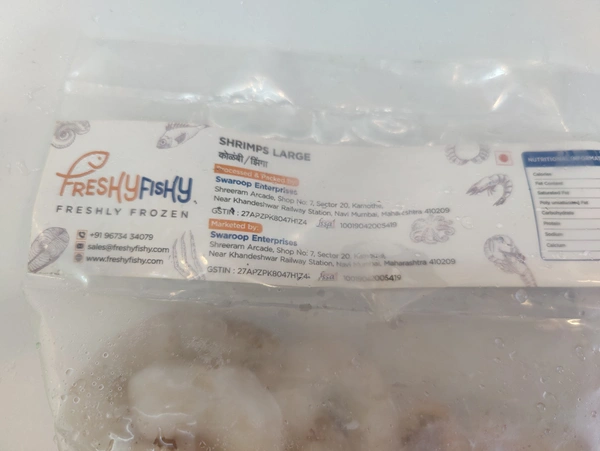Shrimps Large कोळंबी/झिंगा - 31/40 Grade, 500GM