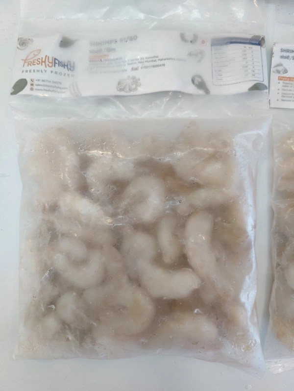 Shrimps Small कोळंबी/झिंगा - 51/60 Grade, 500GM