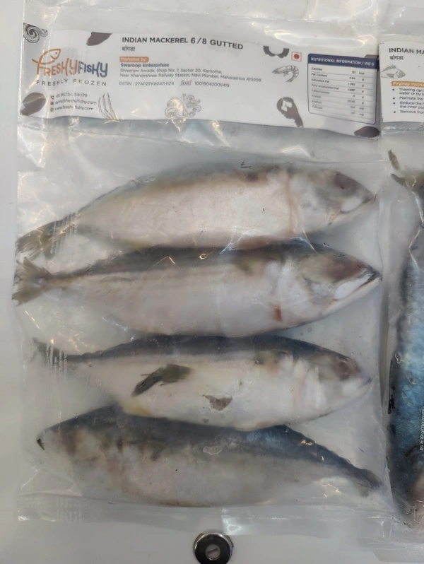 Indian Mackerel बांगडा - 500GM, 6/8 Grade