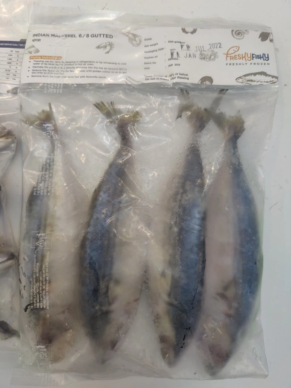 Indian Mackerel बांगडा - 500GM, 6/8 Grade