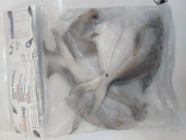 Silvar Pomfret पापलेट - 500GM, Whole With Head 150-200Grade