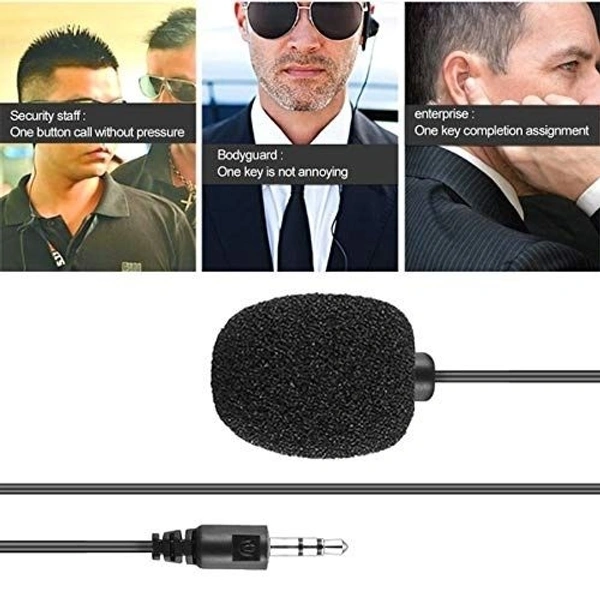 Clip Collar Mic For Mobile Video Recording - Black