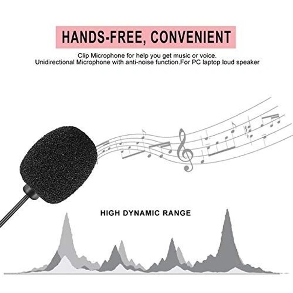 Clip Collar Mic For Mobile Video Recording - Black