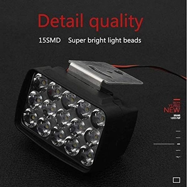 RSCT 15 Led Sport Light Latest Bike Led Light Anti Fog Headlight For All Bikes And Cars - Pack Of 2 - Black