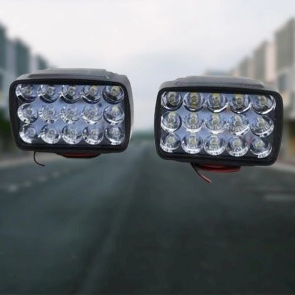 RSCT 15 Led Sport Light Latest Bike Led Light Anti Fog Headlight For All Bikes And Cars - Pack Of 2 - Black