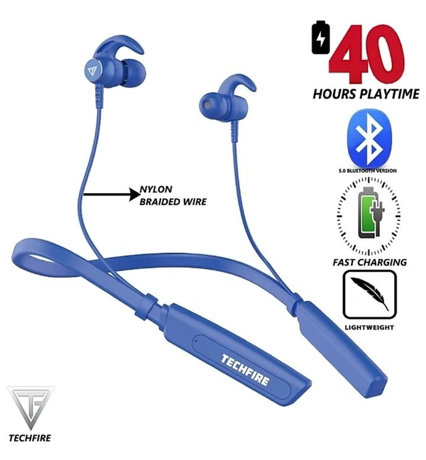 TECHFIRE Fire 500v2 Neckband Hi-Bass Wireless Bluetooth Headphone Bluetooth Headset