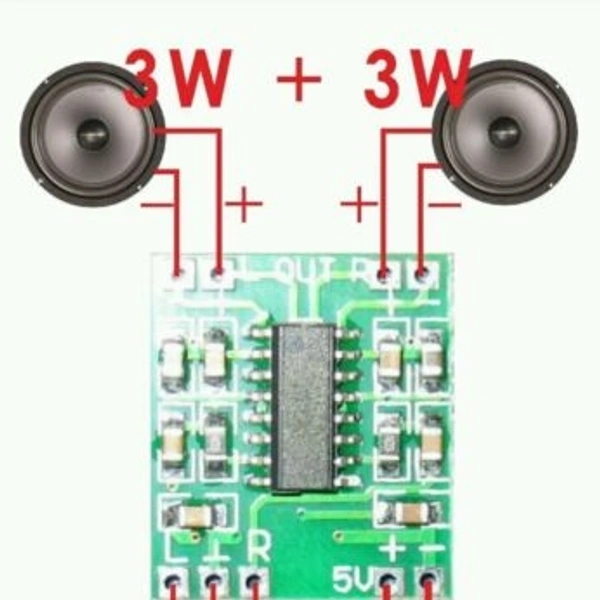 3+3 Watt Audio Module 5 Vlot DC Supply
