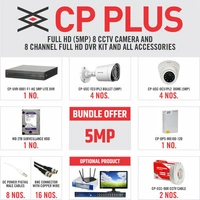 CP PLUS Infrared 1080p FHD Security Camera, White