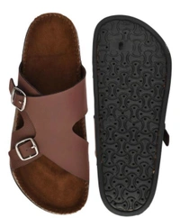 Men Dual Buckle Leather Sandal - IND 8