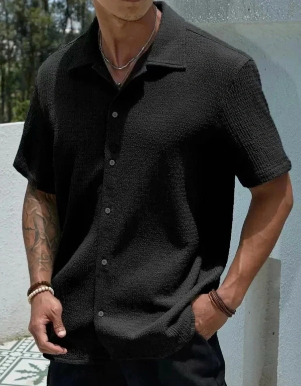 Baggy Black Shirt Men - XXL